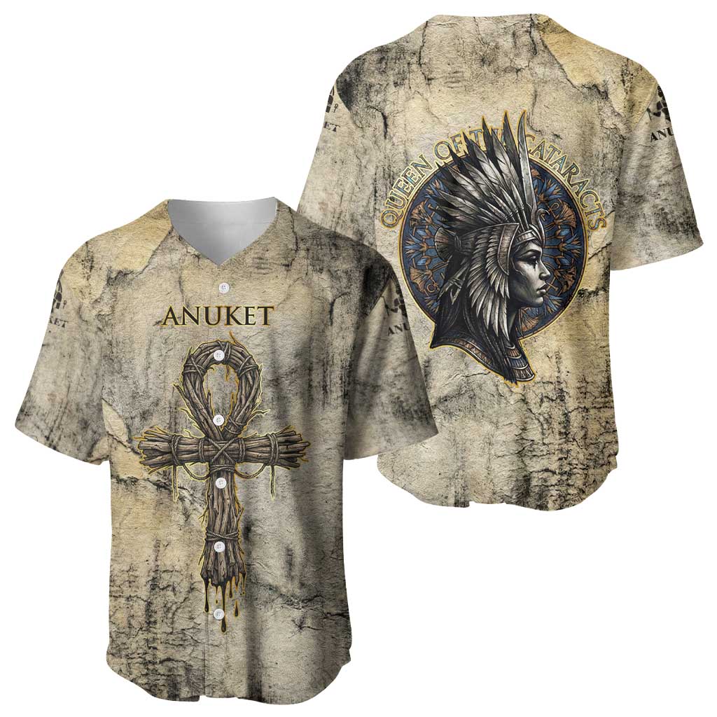 Anuket Baseball Jersey Egyptian Queen of the Cataracts Ankh Symbol