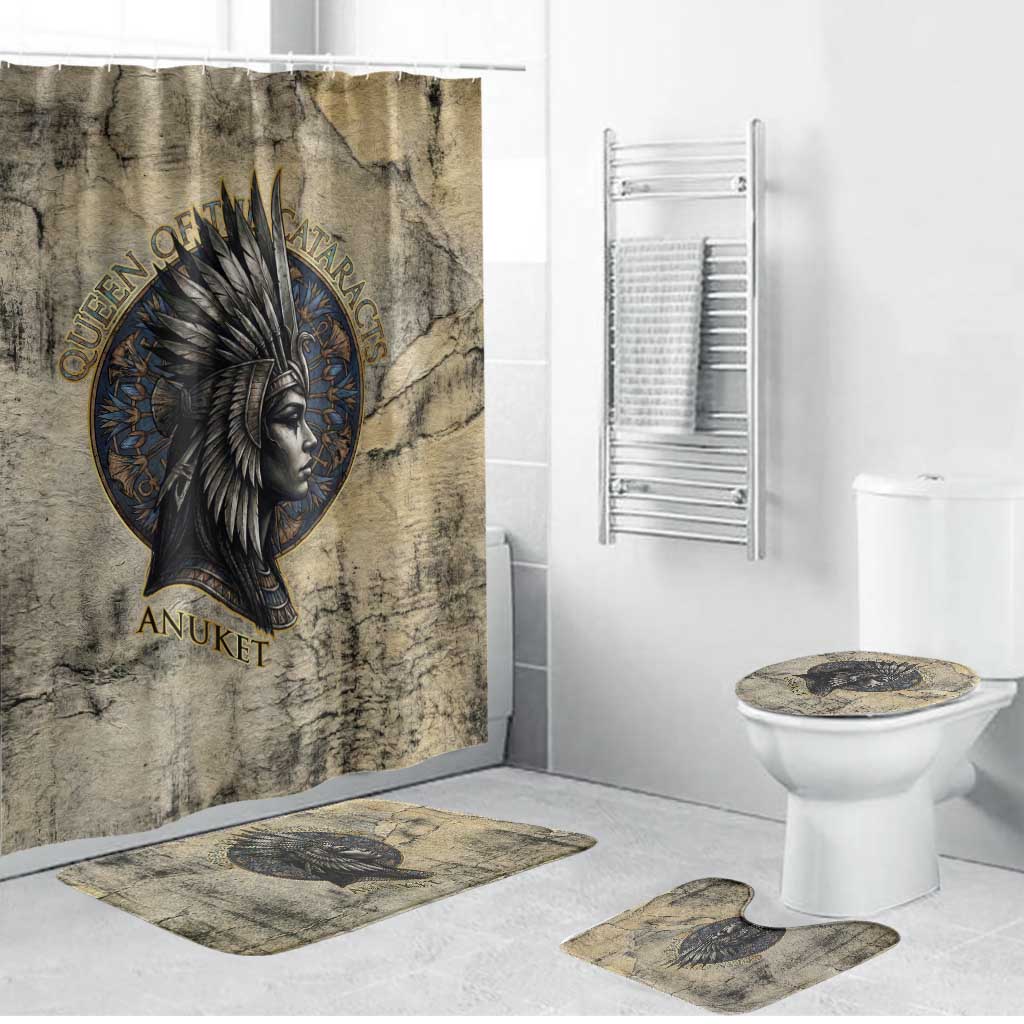 Anuket Bathroom Set Egyptian Queen of the Cataracts Ankh Symbol