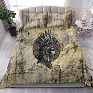 Anuket Bedding Set Egyptian Queen of the Cataracts Ankh Symbol