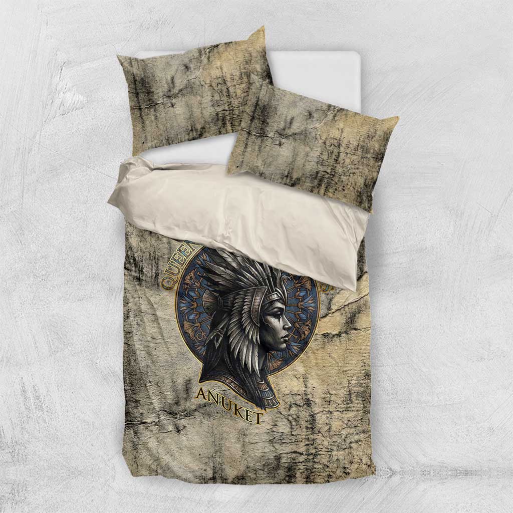 Anuket Bedding Set Egyptian Queen of the Cataracts Ankh Symbol