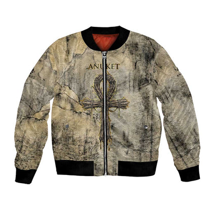 Anuket Bomber Jacket Egyptian Queen of the Cataracts Ankh Symbol