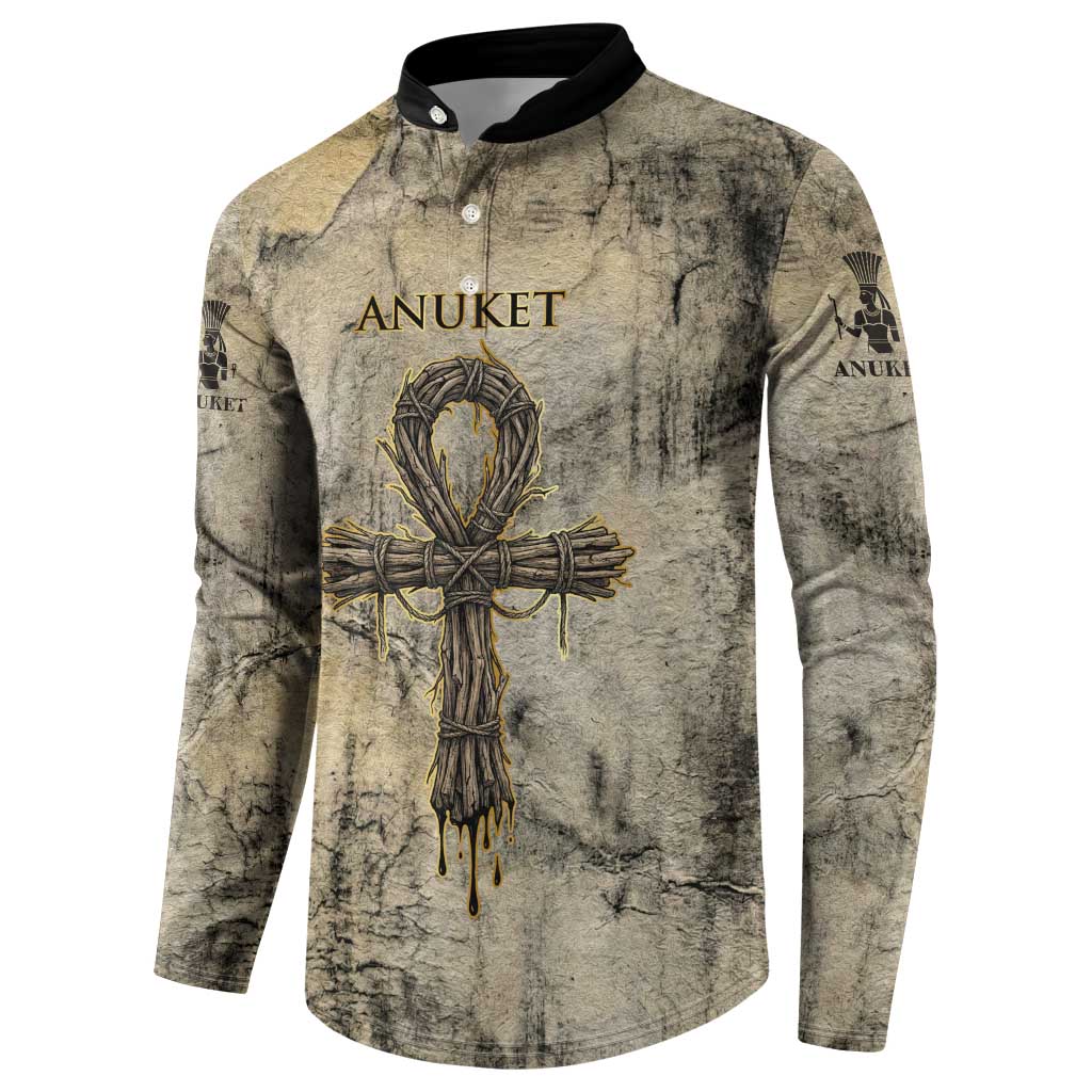 Anuket Button Sweatshirt Egyptian Queen of the Cataracts Ankh Symbol