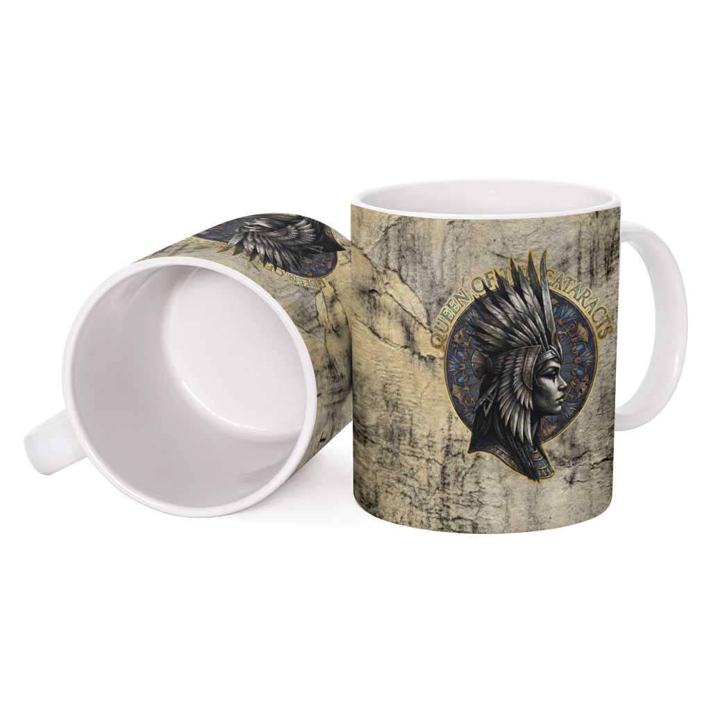 Anuket Ceramic Mug Egyptian Queen of the Cataracts Ankh Symbol