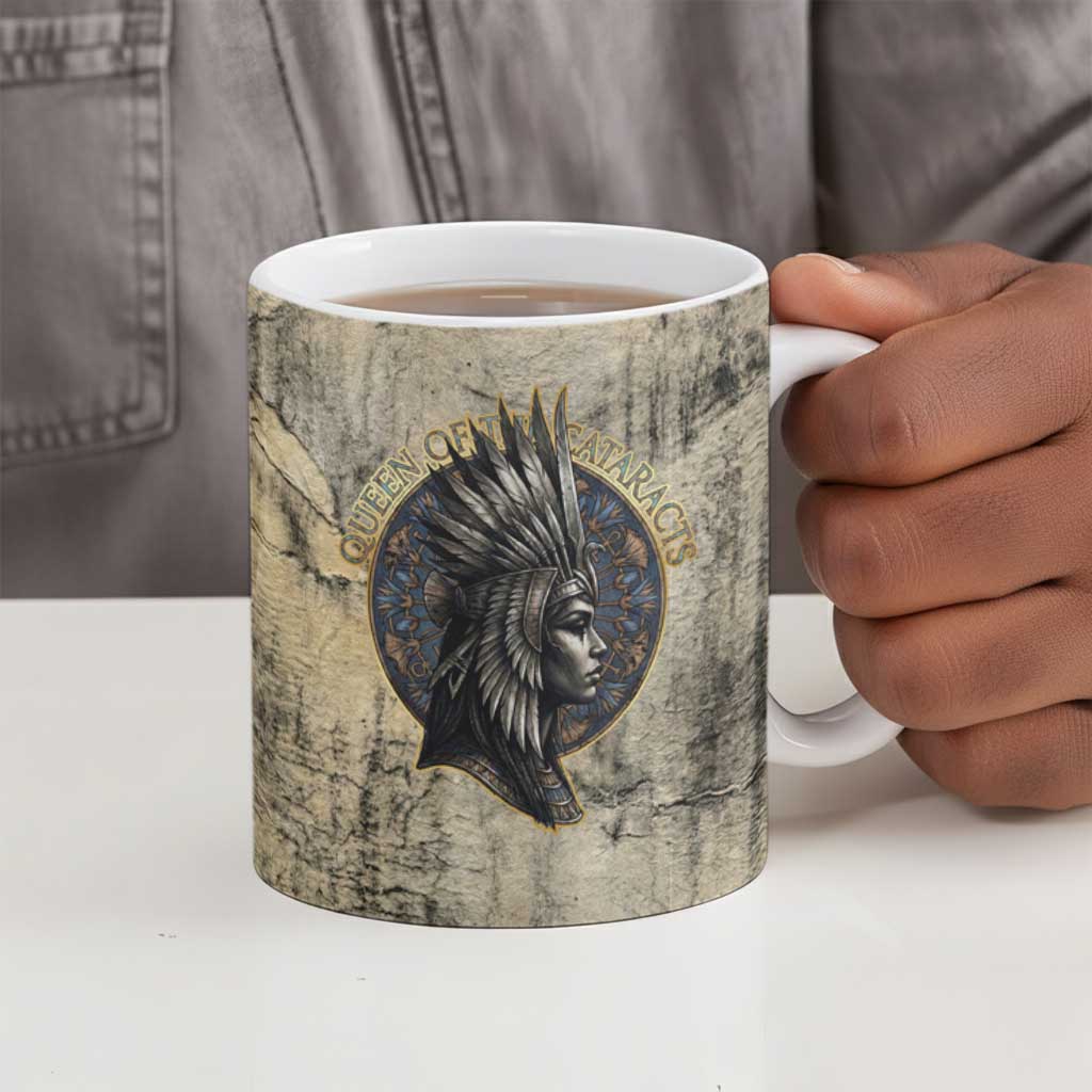 Anuket Ceramic Mug Egyptian Queen of the Cataracts Ankh Symbol