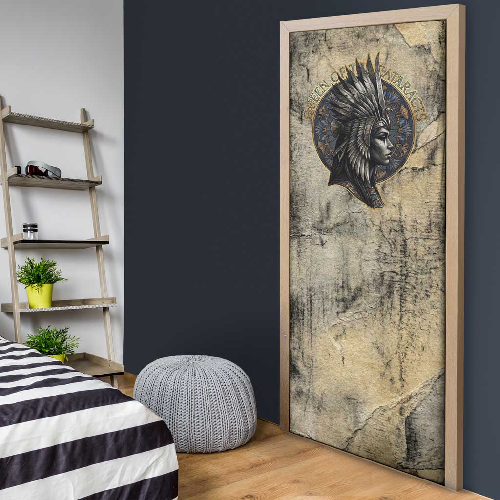 Anuket Door Cover Egyptian Queen of the Cataracts Ankh Symbol