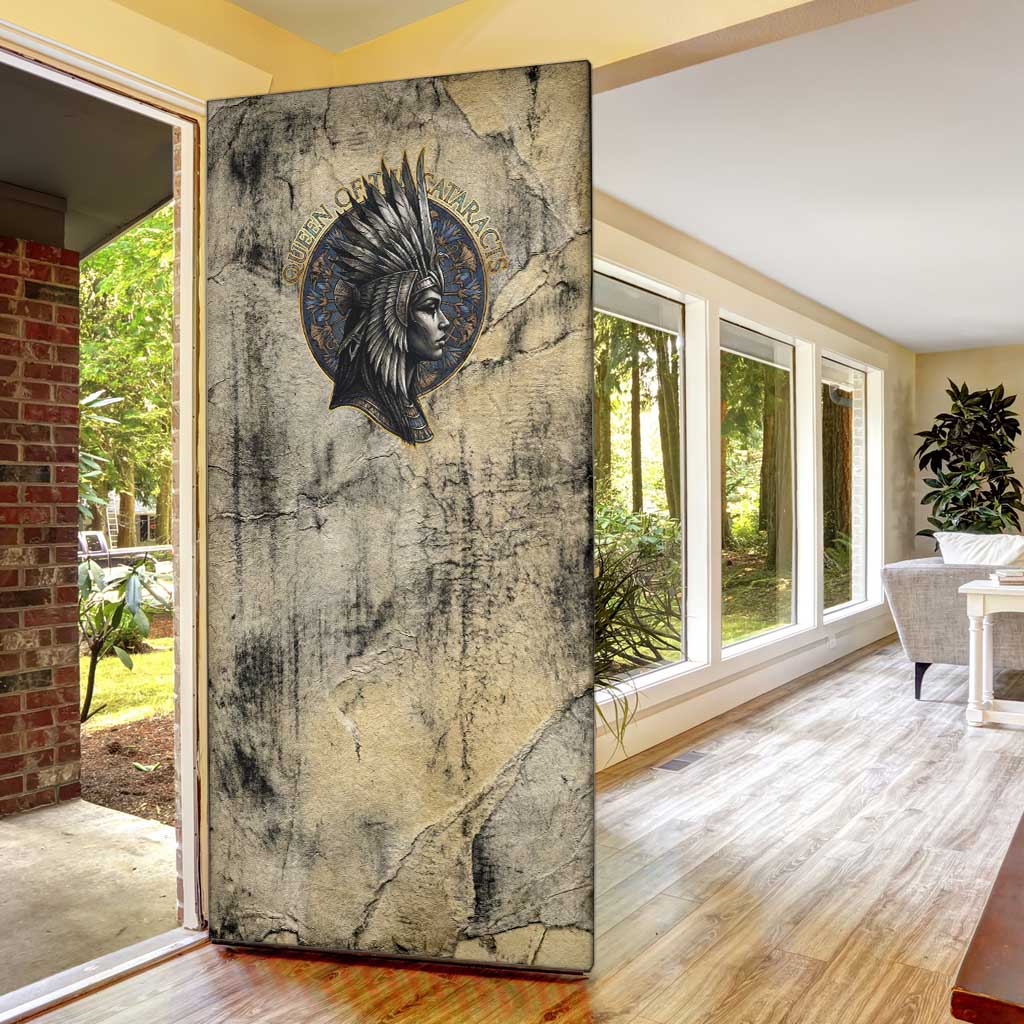 Anuket Door Cover Egyptian Queen of the Cataracts Ankh Symbol