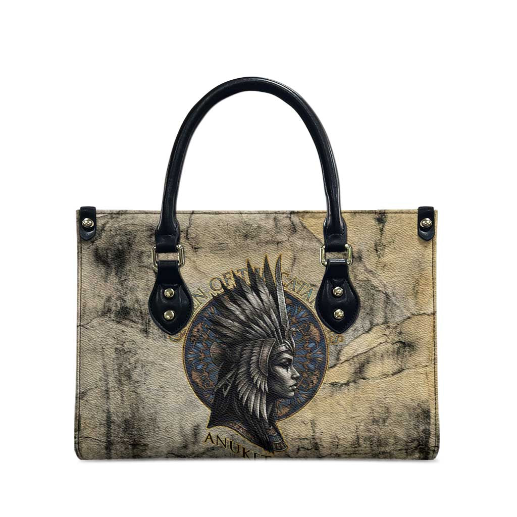 Anuket Leather Bag Egyptian Queen of the Cataracts Ankh Symbol