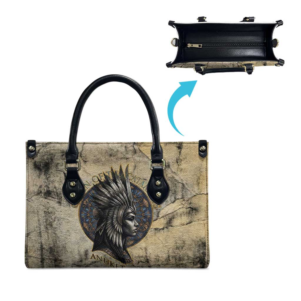 Anuket Leather Bag Egyptian Queen of the Cataracts Ankh Symbol