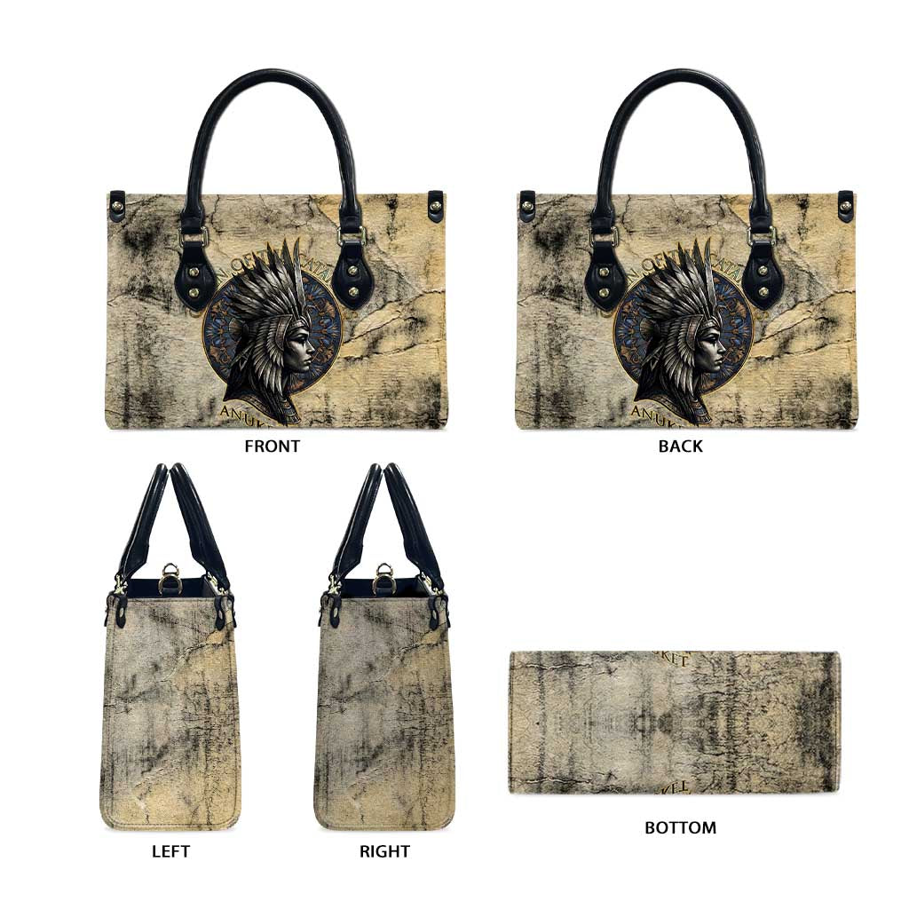 Anuket Leather Bag Egyptian Queen of the Cataracts Ankh Symbol