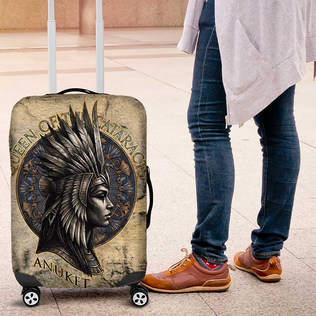 Anuket Luggage Cover Egyptian Queen of the Cataracts Ankh Symbol