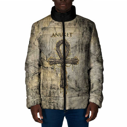 Anuket Padded Jacket Egyptian Queen of the Cataracts Ankh Symbol