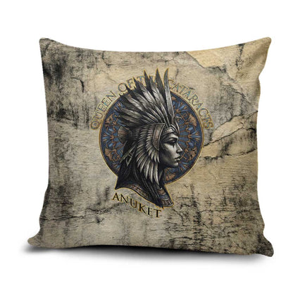 Anuket Pillow Cover Egyptian Queen of the Cataracts Ankh Symbol