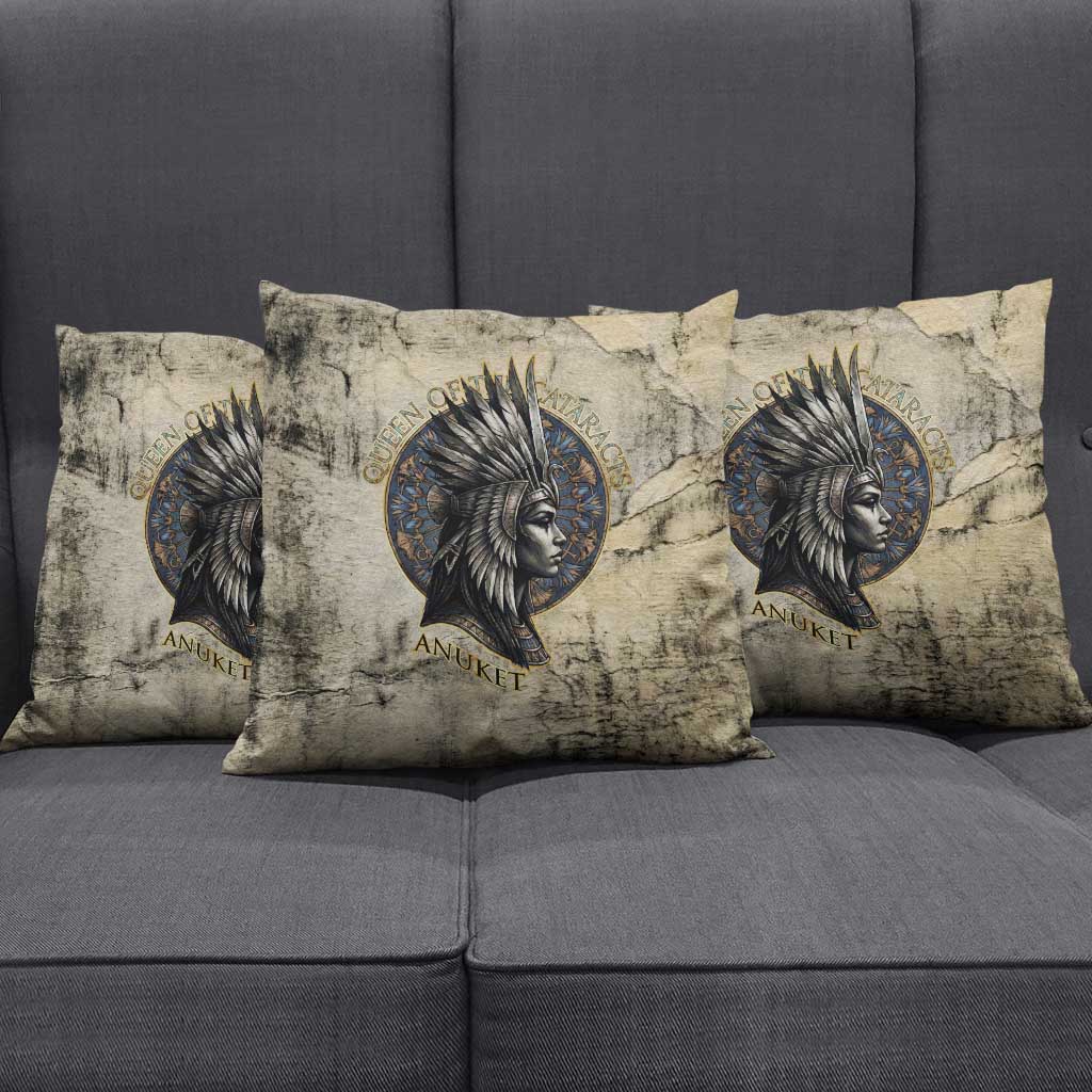 Anuket Pillow Cover Egyptian Queen of the Cataracts Ankh Symbol