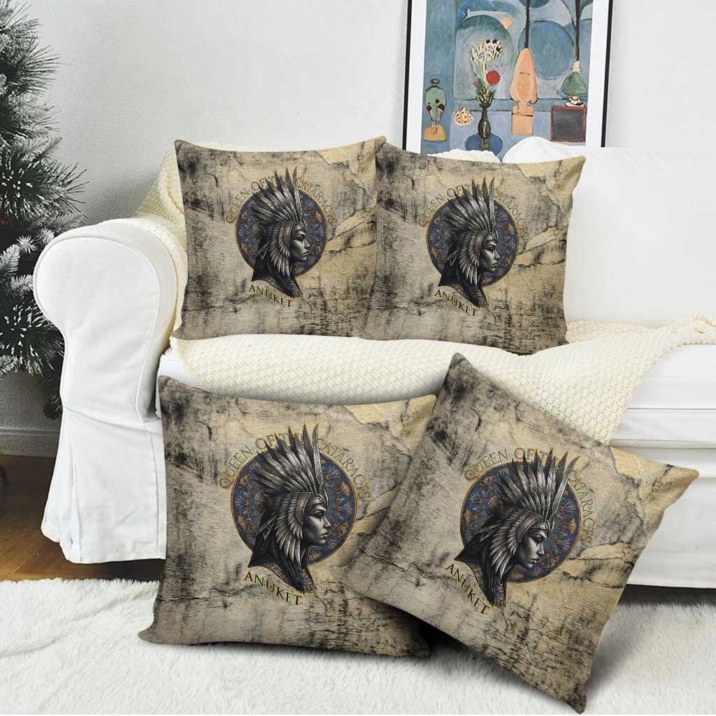 Anuket Pillow Cover Egyptian Queen of the Cataracts Ankh Symbol