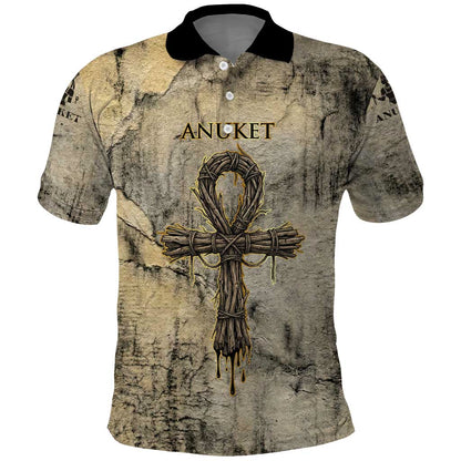 Anuket Polo Shirt Egyptian Queen of the Cataracts Ankh Symbol