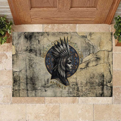 Anuket Rubber Doormat Egyptian Queen of the Cataracts Ankh Symbol