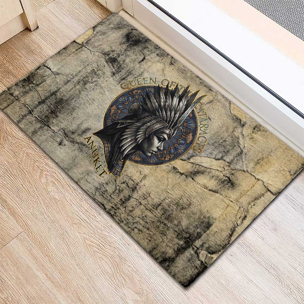 Anuket Rubber Doormat Egyptian Queen of the Cataracts Ankh Symbol