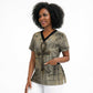 Anuket Scrub Top Egyptian Queen of the Cataracts Ankh Symbol