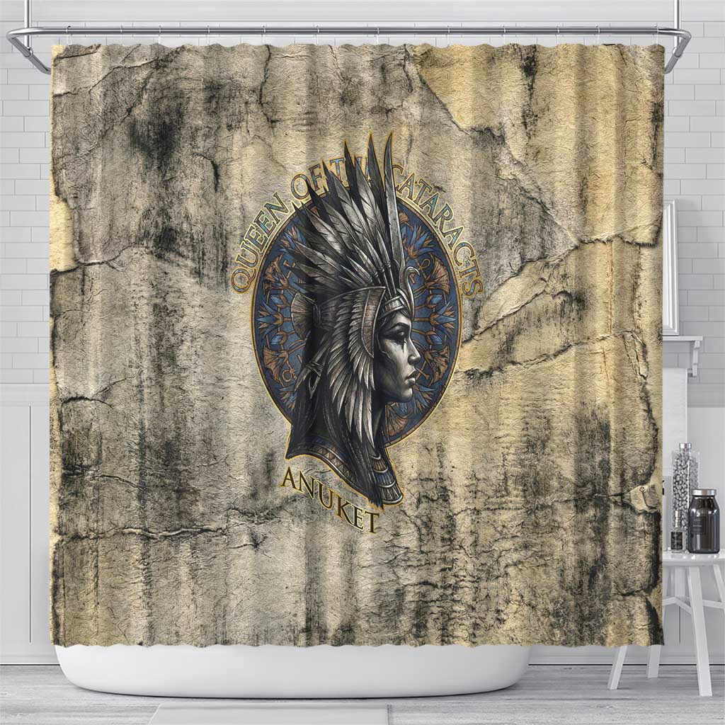Anuket Shower Curtain Egyptian Queen of the Cataracts Ankh Symbol