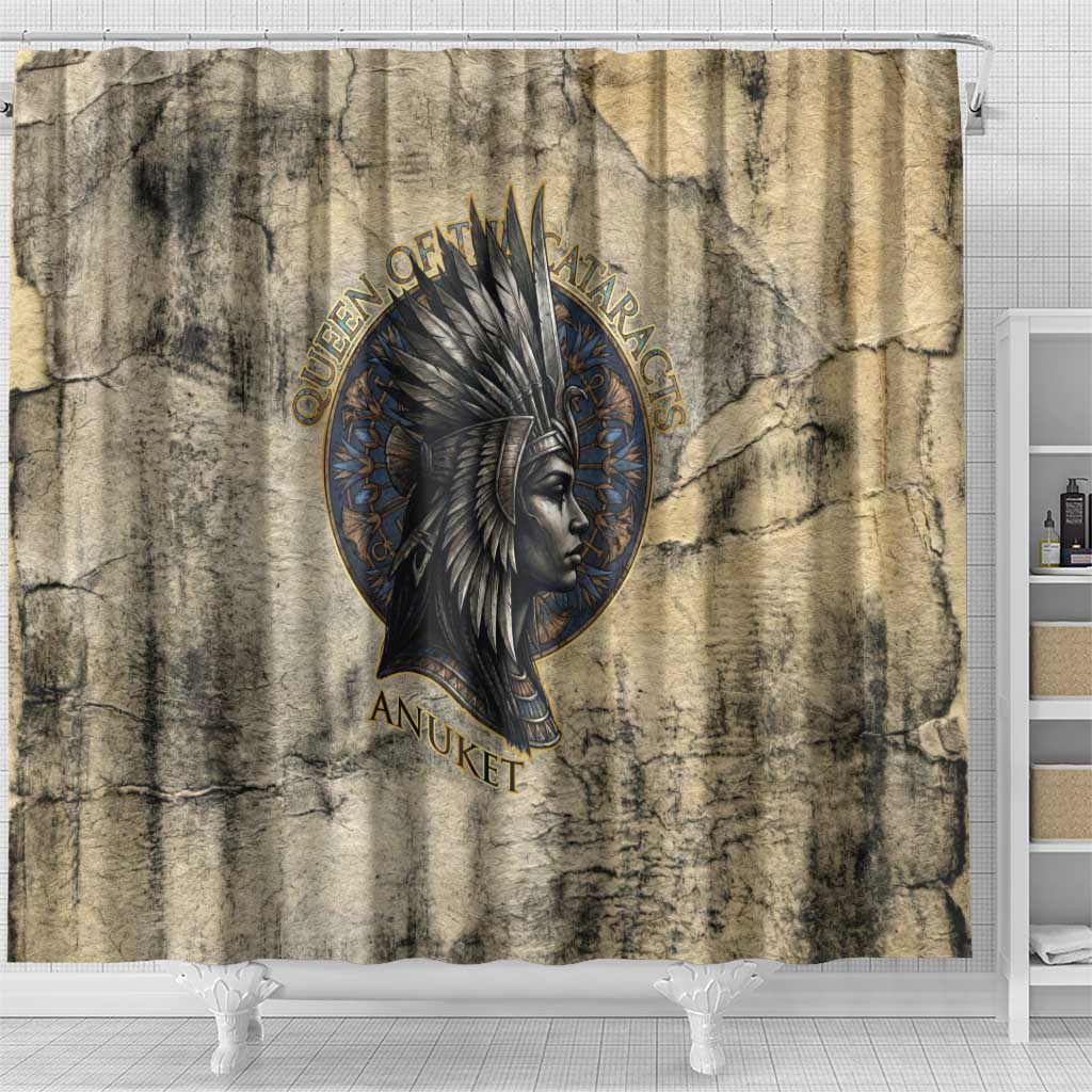 Anuket Shower Curtain Egyptian Queen of the Cataracts Ankh Symbol