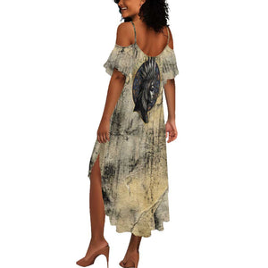 Anuket Summer Maxi Dress Egyptian Queen of the Cataracts Ankh Symbol
