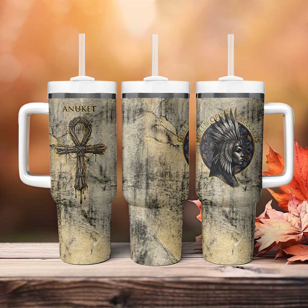 Anuket Tumbler With Handle Egyptian Queen of the Cataracts Ankh Symbol