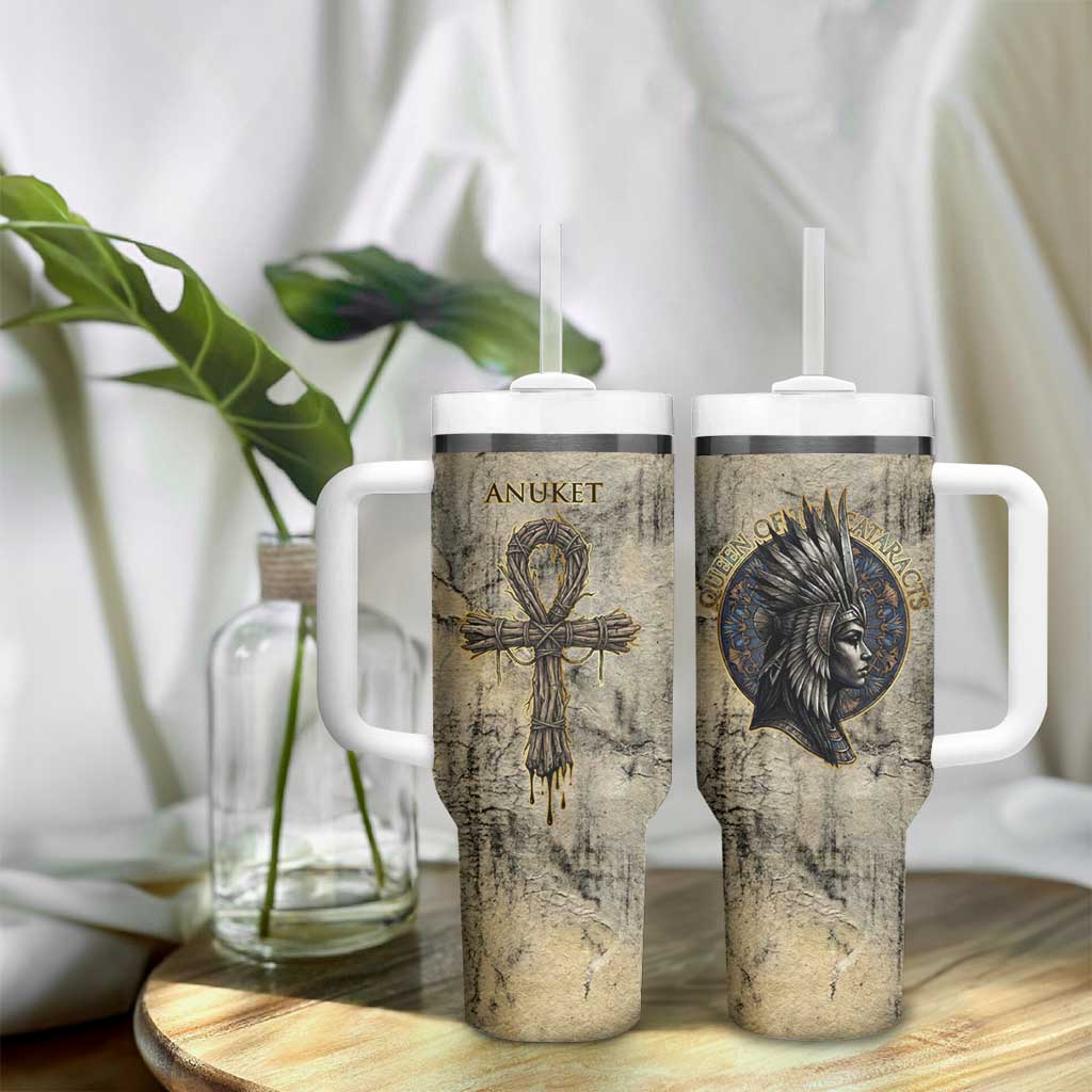 Anuket Tumbler With Handle Egyptian Queen of the Cataracts Ankh Symbol
