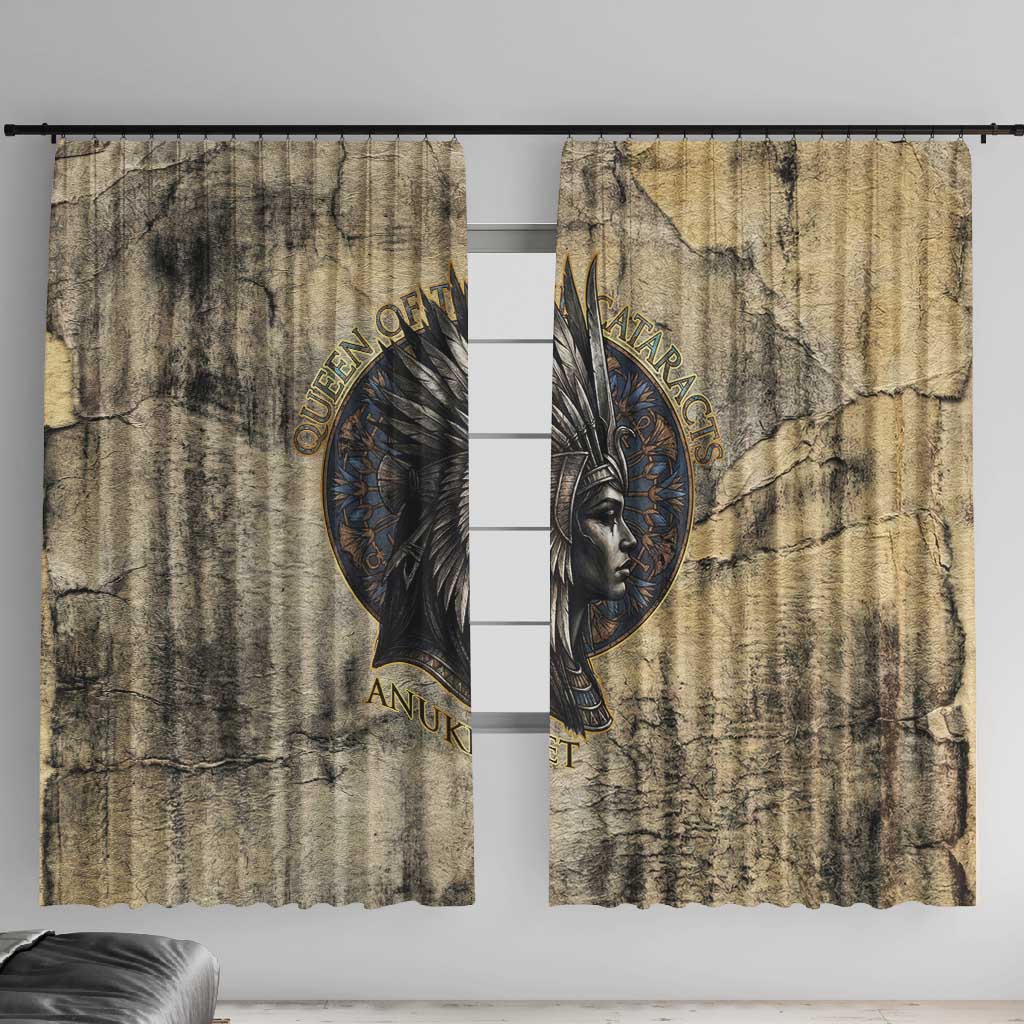Anuket Window Curtain Egyptian Queen of the Cataracts Ankh Symbol