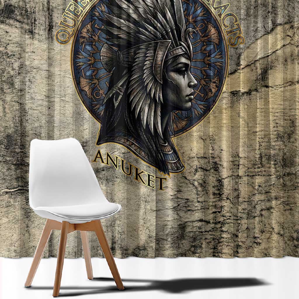 Anuket Window Curtain Egyptian Queen of the Cataracts Ankh Symbol