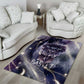 Bastet Egyptian Area Rug Cat Goddess Cosmic Protector Moon Magic Night Sky