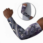 Bastet Egyptian Arm Sleeves Cat Goddess Cosmic Protector Moon Magic Night Sky