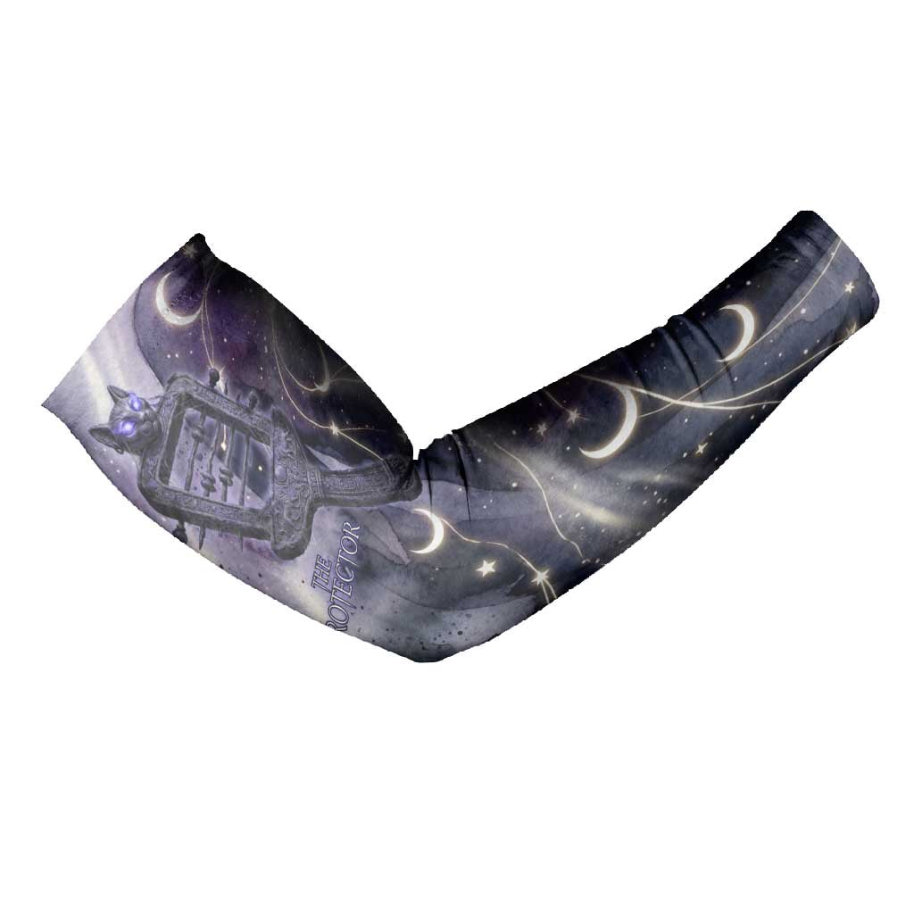 Bastet Egyptian Arm Sleeves Cat Goddess Cosmic Protector Moon Magic Night Sky