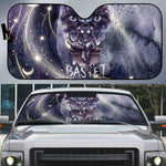 Bastet Egyptian Auto Sun Shade Cat Goddess Cosmic Protector Moon Magic Night Sky