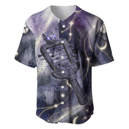 Bastet Egyptian Baseball Jersey Cat Goddess Cosmic Protector Moon Magic Night Sky