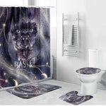 Bastet Egyptian Bathroom Set Cat Goddess Cosmic Protector Moon Magic Night Sky