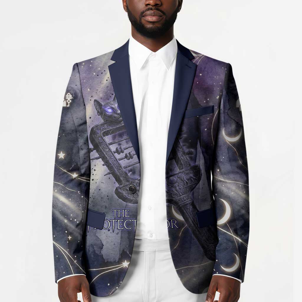 Bastet Egyptian Blazer Cat Goddess Cosmic Protector Moon Magic Night Sky