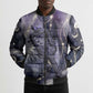 Bastet Egyptian Bomber Puffer Jacket Cat Goddess Cosmic Protector Moon Magic Night Sky
