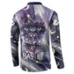 Bastet Egyptian Button Sweatshirt Cat Goddess Cosmic Protector Moon Magic Night Sky
