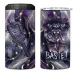 Bastet Egyptian 4 in 1 Can Cooler Tumbler Cat Goddess Cosmic Protector Moon Magic Night Sky