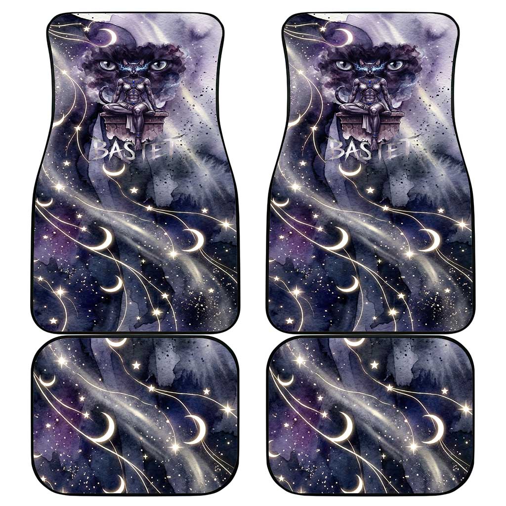 Bastet Egyptian Car Mats Cat Goddess Cosmic Protector Moon Magic Night Sky