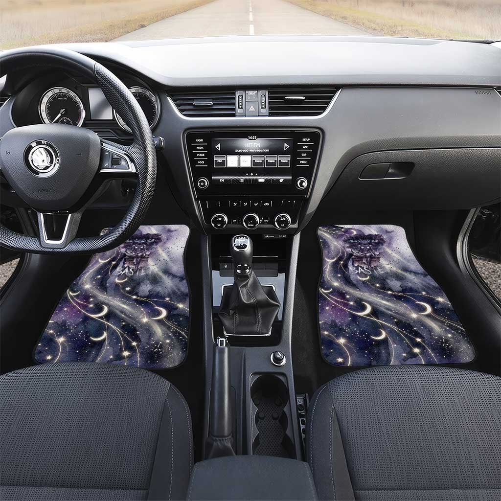 Bastet Egyptian Car Mats Cat Goddess Cosmic Protector Moon Magic Night Sky