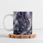 Bastet Egyptian Ceramic Mug Cat Goddess Cosmic Protector Moon Magic Night Sky