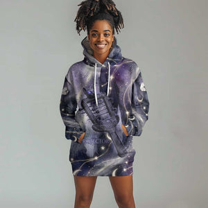 Bastet Egyptian Hoodie Dress Cat Goddess Cosmic Protector Moon Magic Night Sky