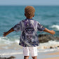 Bastet Egyptian Kid Hawaiian Shirt Cat Goddess Cosmic Protector Moon Magic Night Sky