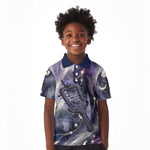 Bastet Egyptian Kid Polo Shirt Cat Goddess Cosmic Protector Moon Magic Night Sky
