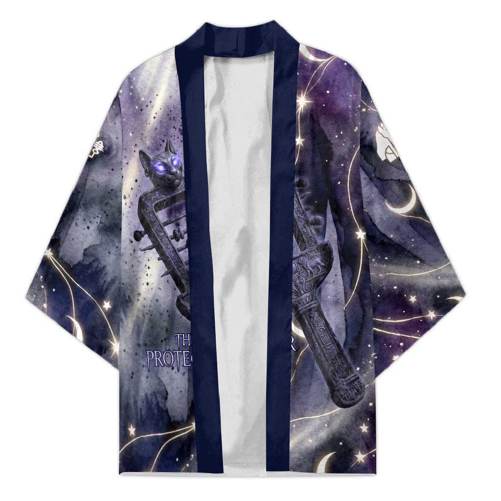 Bastet Egyptian Kimono Cat Goddess Cosmic Protector Moon Magic Night Sky