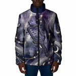 Bastet Egyptian Padded Jacket Cat Goddess Cosmic Protector Moon Magic Night Sky