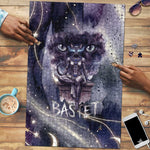 Bastet Egyptian Puzzle Cat Goddess Cosmic Protector Moon Magic Night Sky