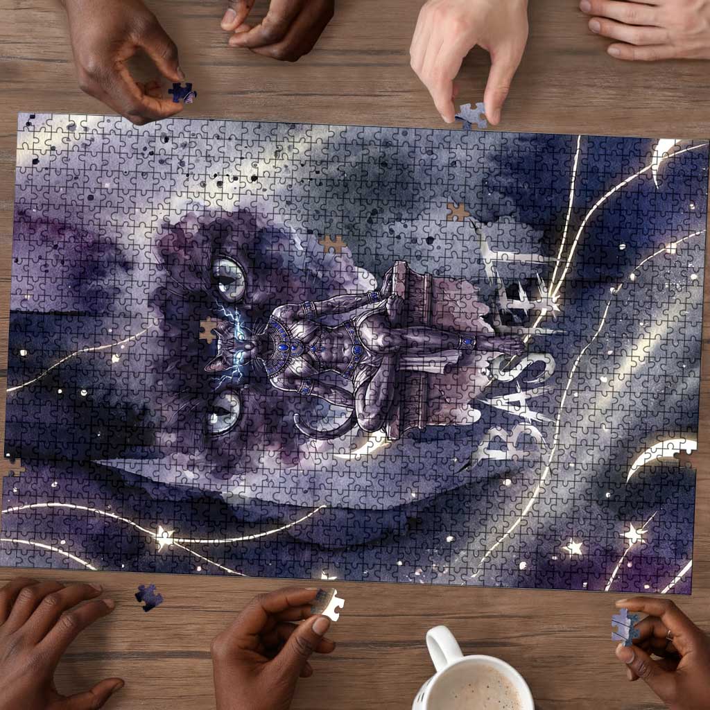 Bastet Egyptian Puzzle Cat Goddess Cosmic Protector Moon Magic Night Sky