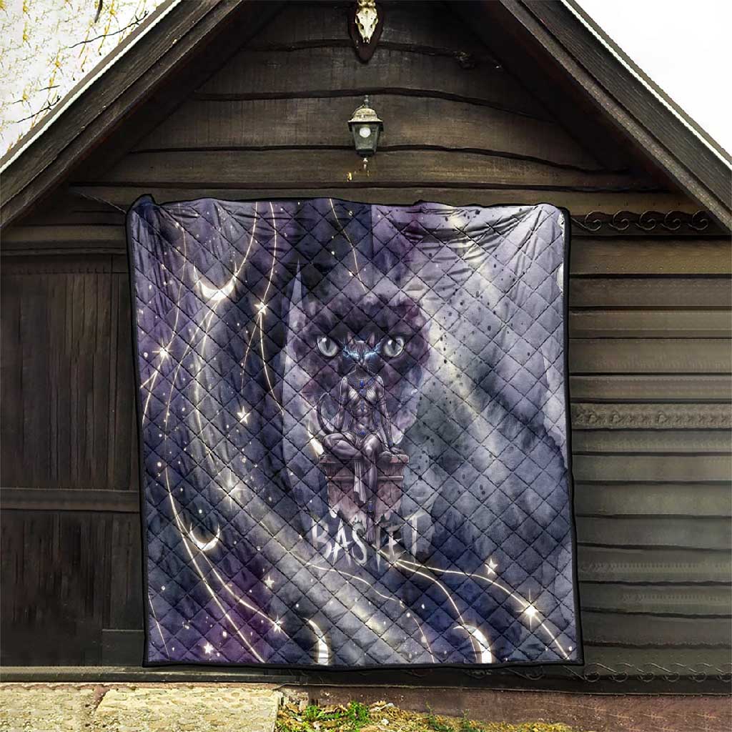 Bastet Egyptian Quilt Cat Goddess Cosmic Protector Moon Magic Night Sky